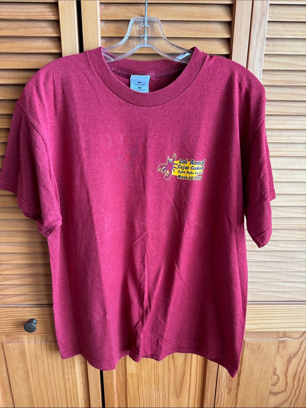 SAE Vintage Short-Sleeve Men’s Tee in Burgundy